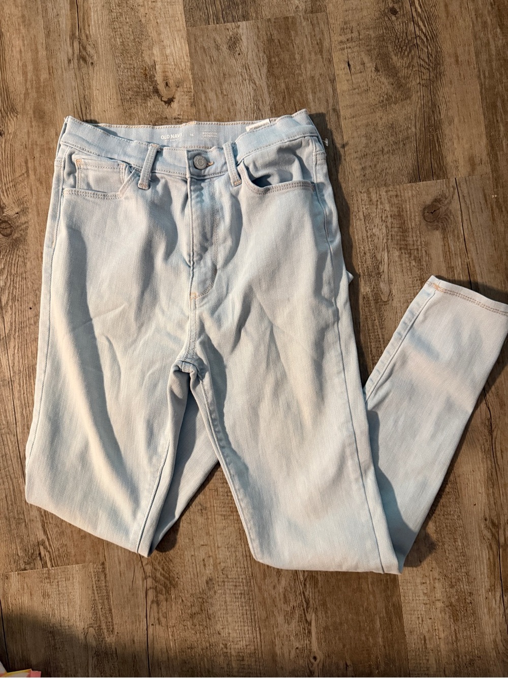 Old Navy Rockstar Jeggings Womens Size 16 Extra High Rise Light Wash 360 Stretch